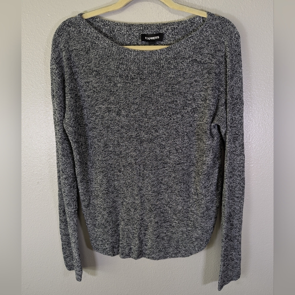 Express NWT gray wide neck sweater super soft size M